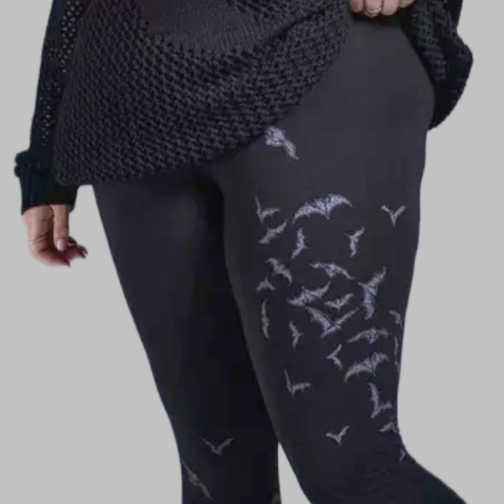 TORRID Nightfall "Bat's Flight" Deep Black Leggings NWT‎ Size 3X - Picture 6 of 11